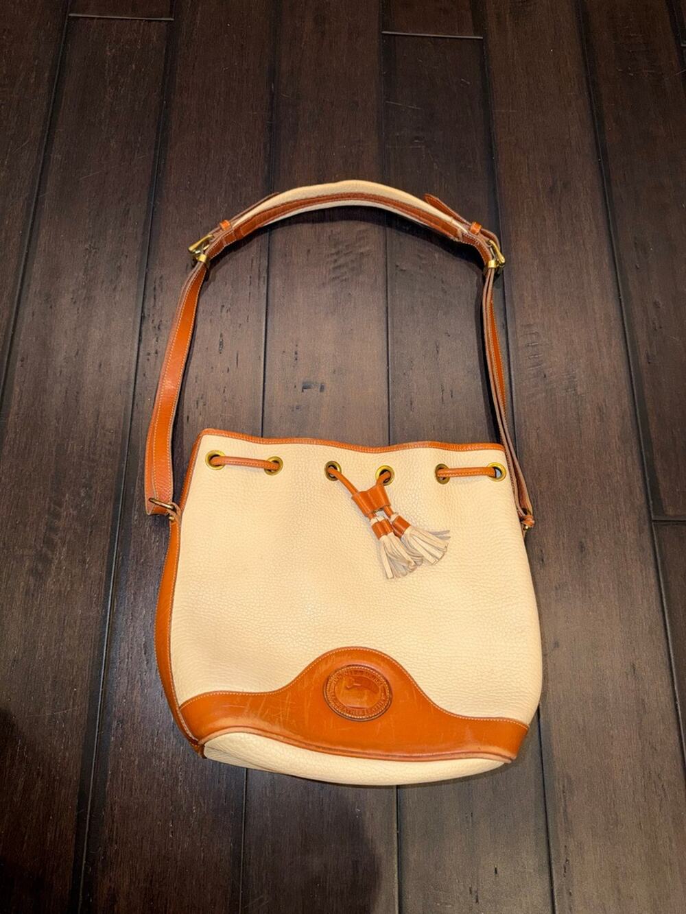 Dooney & Bourke All Weather Leather Drawstring Bucket Bag